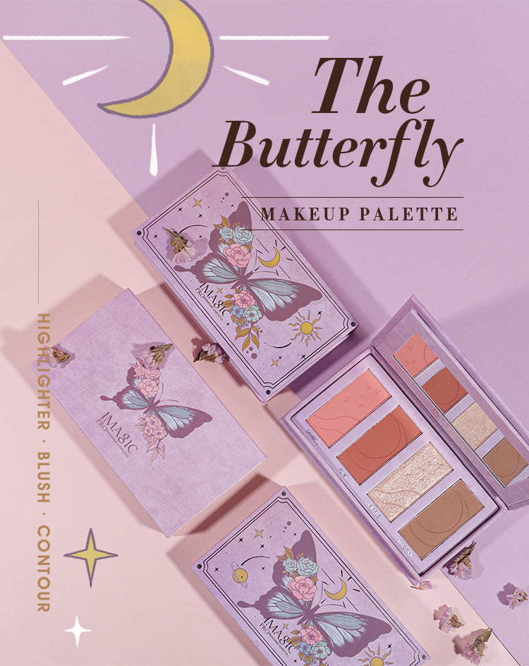 IMAGIC 4 Color Butterfly Face Makeup Palette