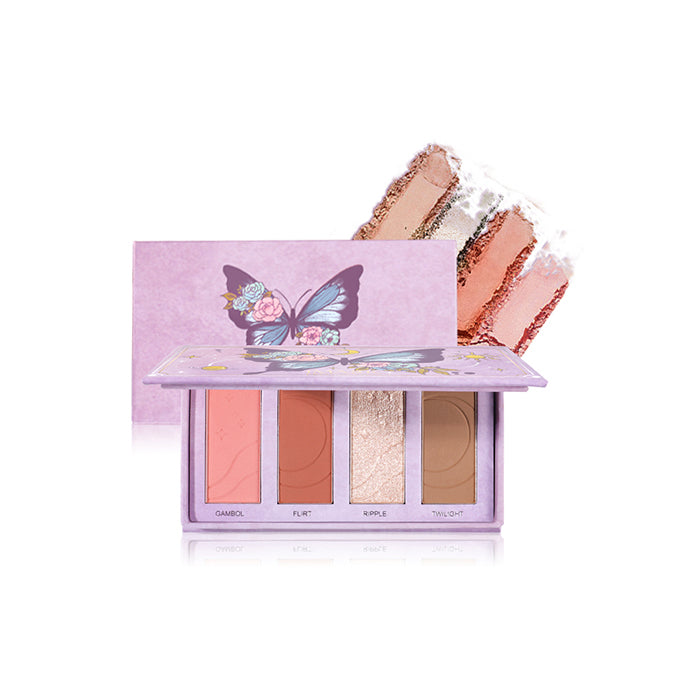 IMAGIC 4 Color Butterfly Face Makeup Palette
